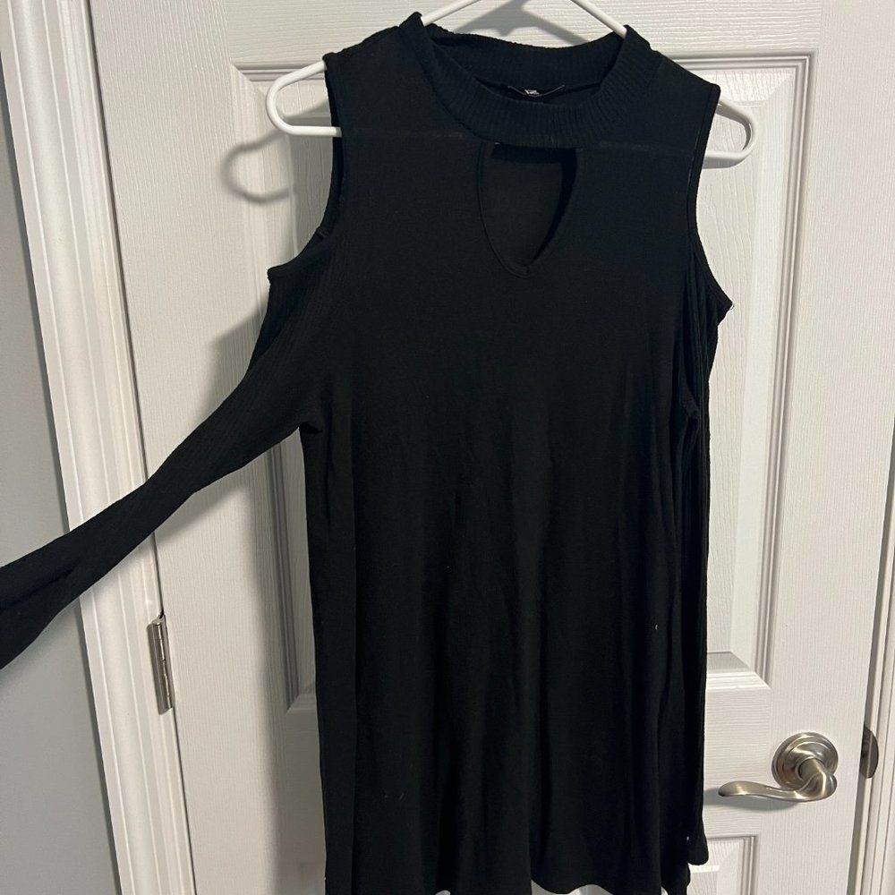 🚨 Last day Fri 🧳 Womens Dress Sweater Ribbed Knit Off Shoulder Keyhole